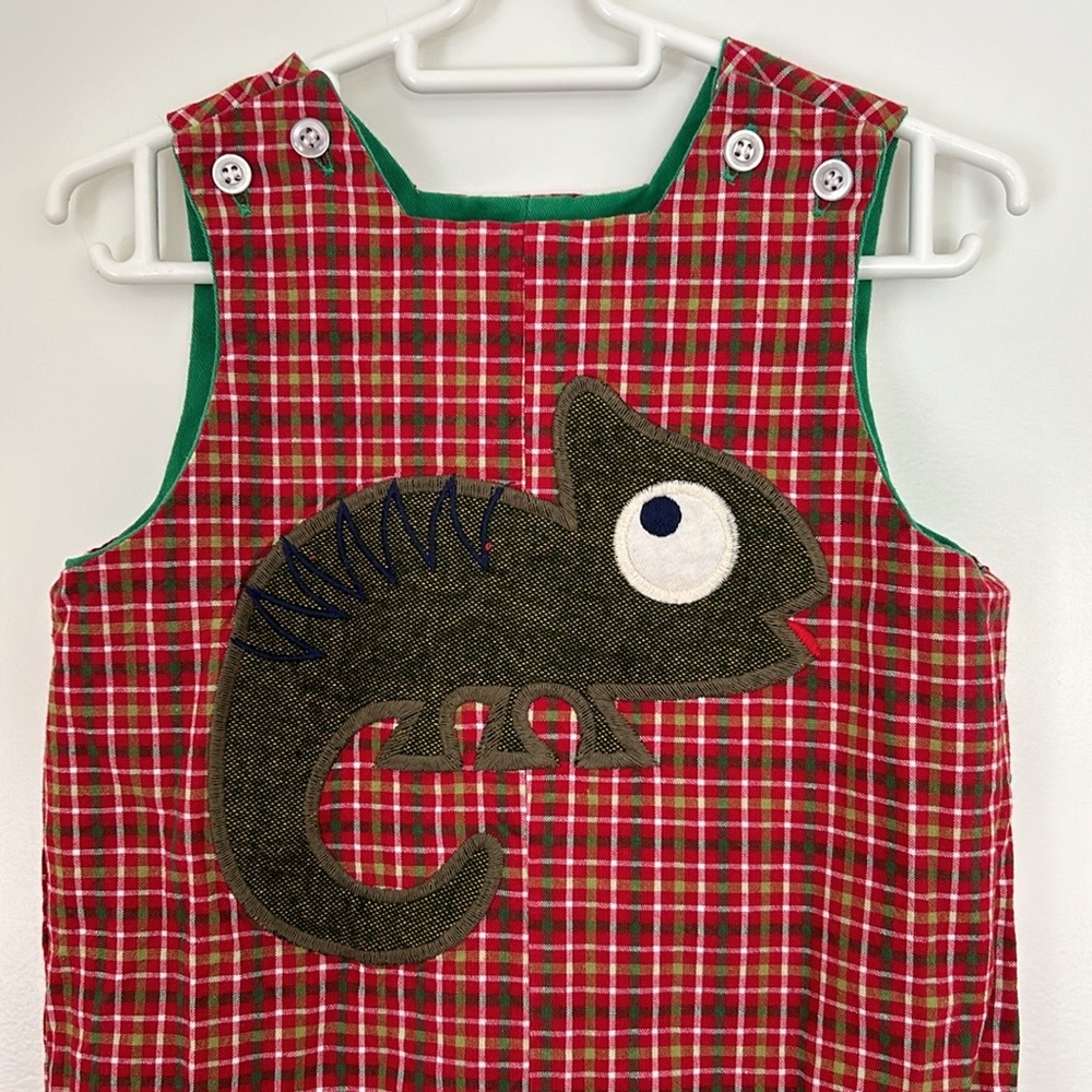 Reversible overalls, chameleon & reindeer, size 24 months, excellent condition